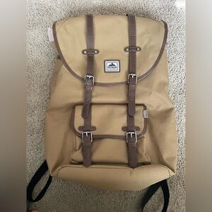 Steve Madden Classic Utility Travel Backpack Shoulder Bag Khaki Travel